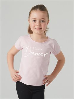 Rosa t-shirt til dans til piger TempsDanse 